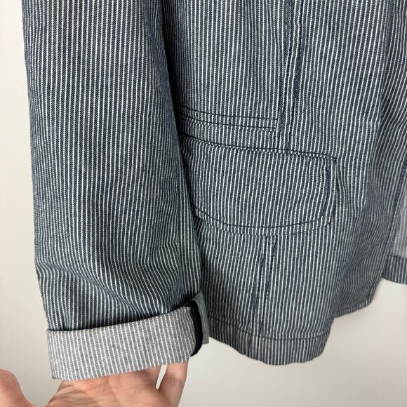 Talbots Women Railroad Stripe Utility Jacket Sz 8P Neutral Layers Casual Classic - Picture 7 of 14